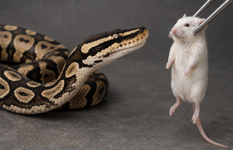 Schlange mit Futtermaus